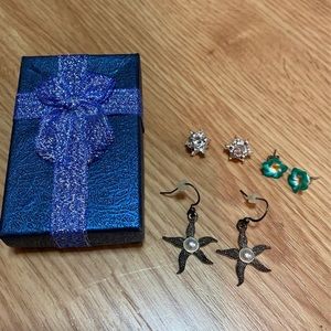 Three pairs of women’s earrings